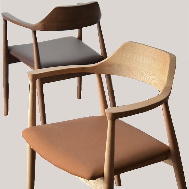 ダイニングチェア 1脚 座面 PVC 合成皮 合皮 ナチュラル ブラウン 木製