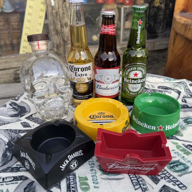 アメリカン雑貨、ノベルティ灰皿 Heineken、ハイネケン、Corona
