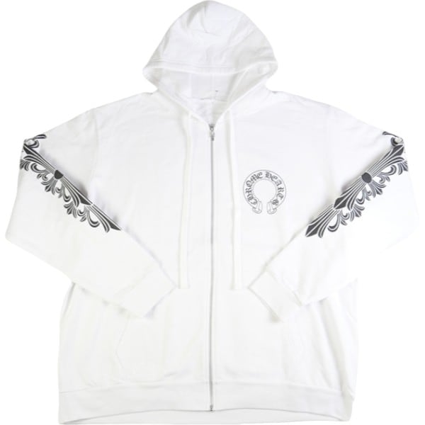 Size【S】 CHROME HEARTS クロム・ハーツ HORSESHOE ZIP HOODIE WHITE
