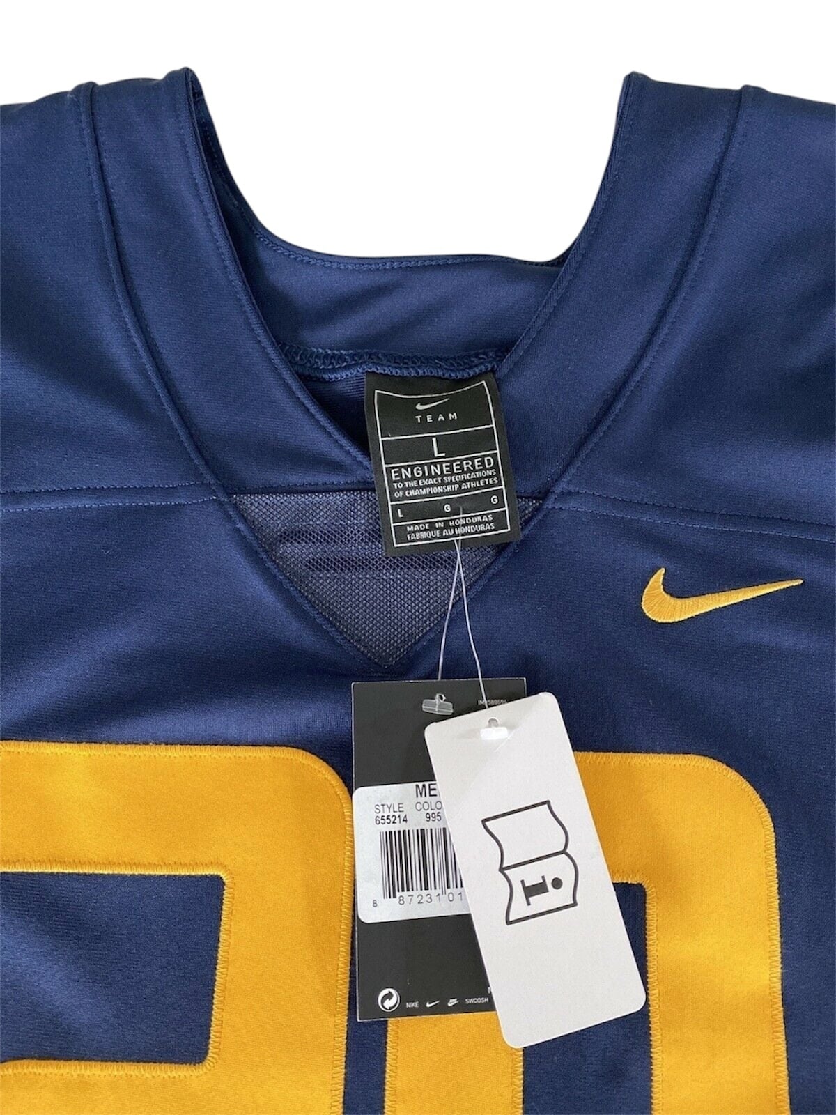 L】NIKE アメフト ジャージ/メッシュ メタリックネイビー Lサイズ 練習