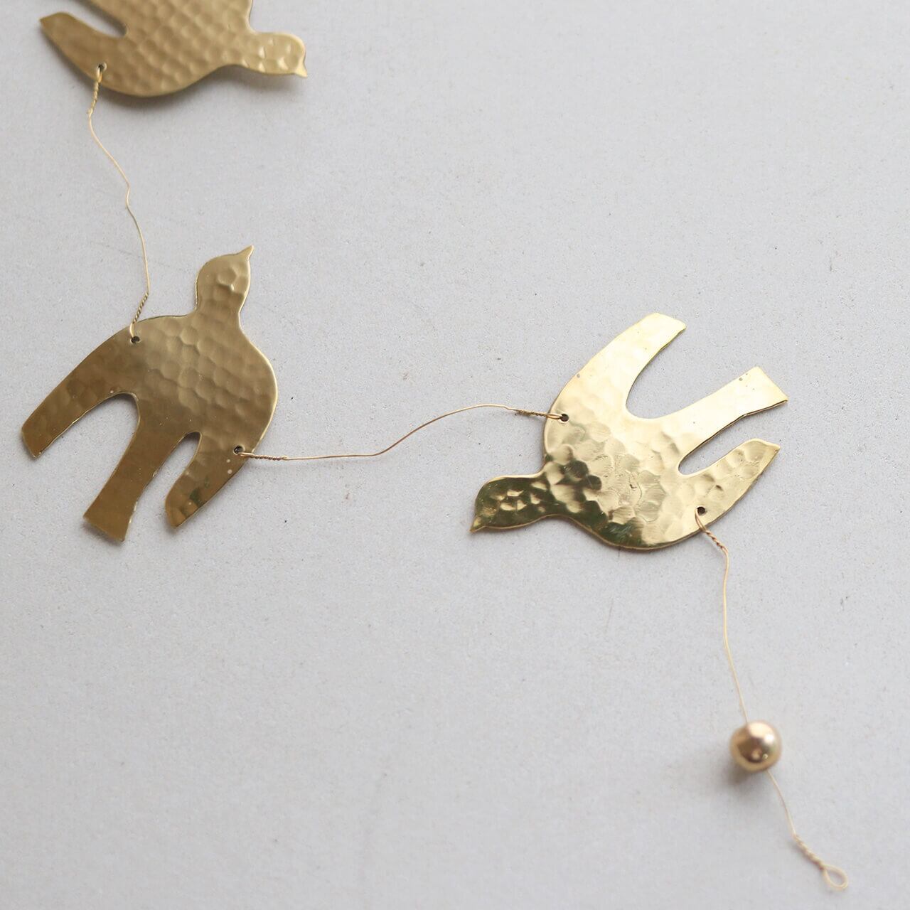 in bloom ブラスハンギング ガーランド バード / 真鍮製の優しい