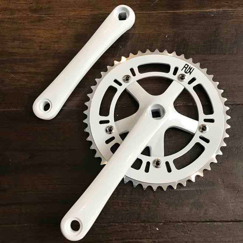 FUN マーククランク ホワイト 厚歯 48丁 PCD130 アーム長170mm | FUN