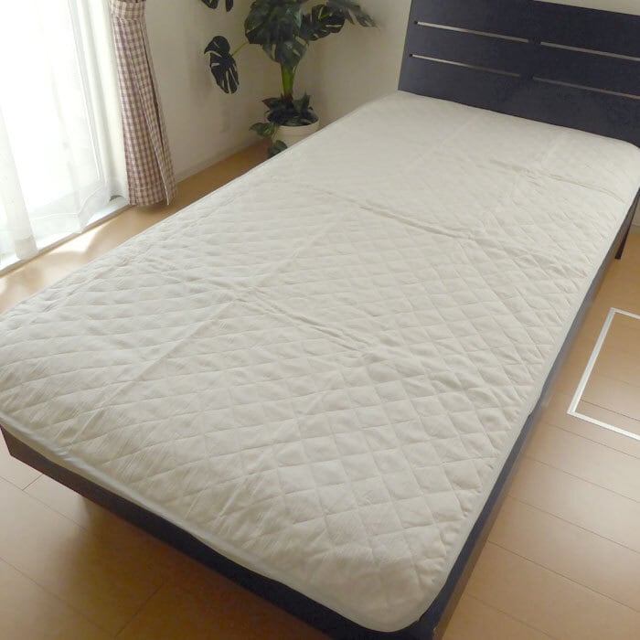 近江麻ラミー二枚合わせ敷きパット兼麻ケツト210×150麻 敷きパッド