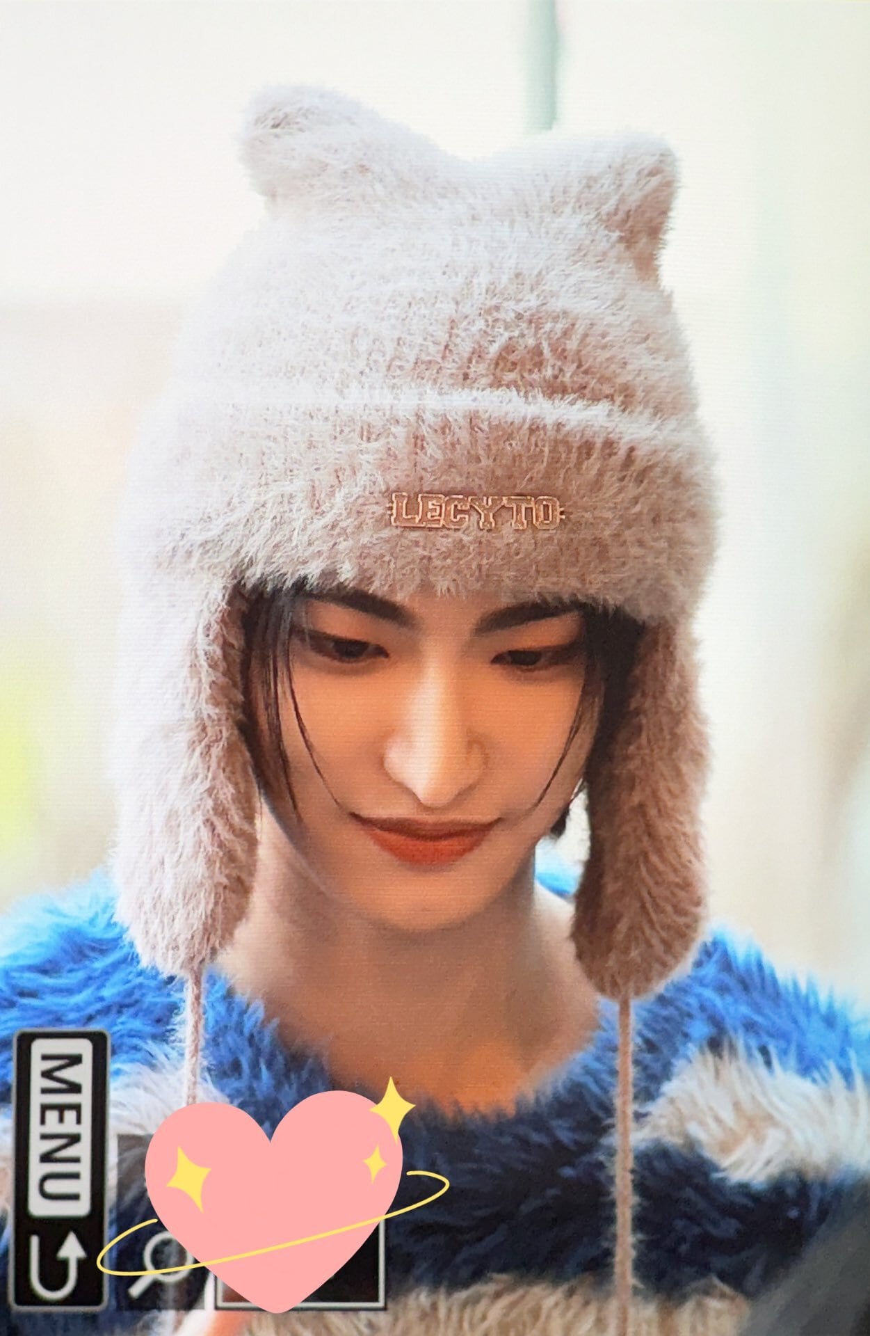 ☆ATEEZ ソンファ 着用！！【LECYTO】Angora Cat Earworm Beanie