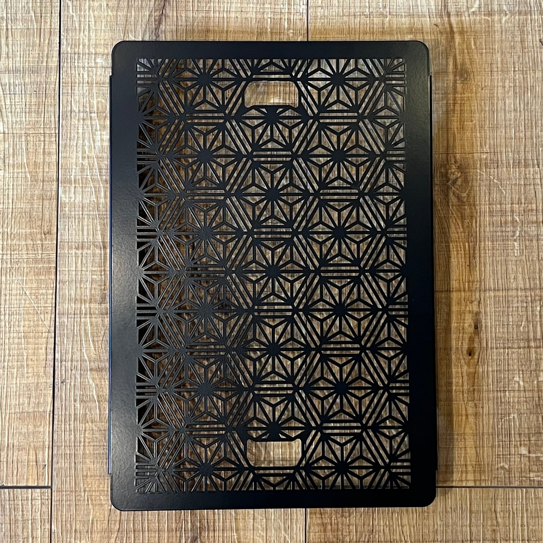 フラットバーナー 蓋 ブラックアイアン 【 麻の葉 】 フラットバーナー