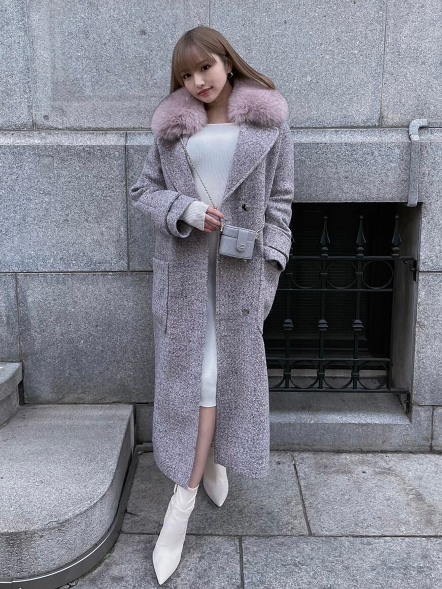 ≪再入荷≫アイリッシュツイードファーコート | GABRIEL