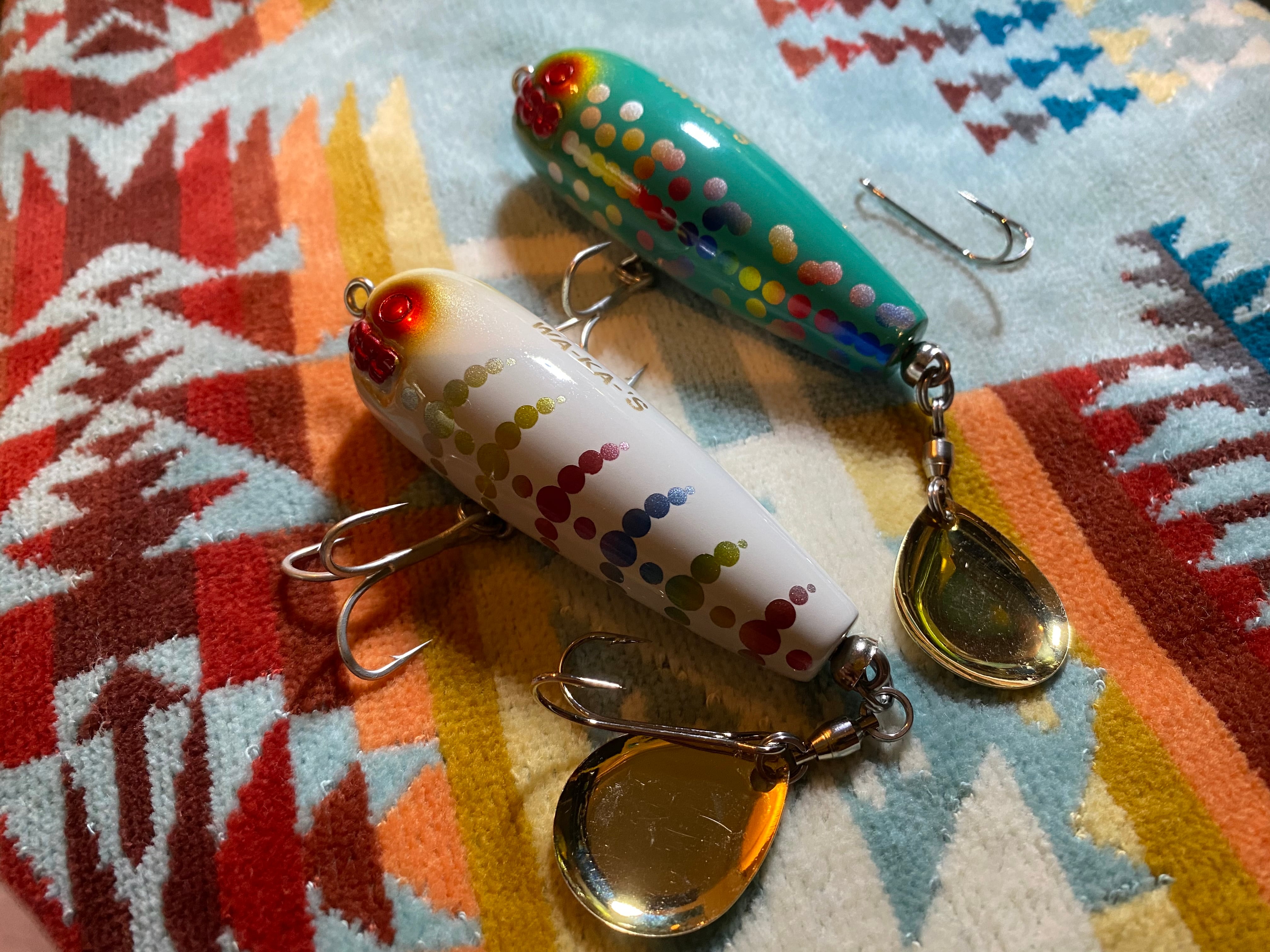 ハンドメイドトップウォータープラグ「WA-KA-'S]