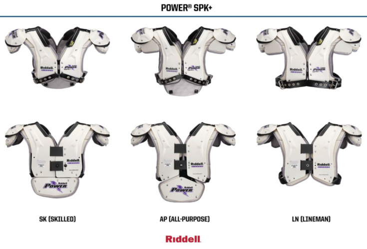 Football Shoulder Pads - Riddell Power SPK+ Lineman - Size: Medium