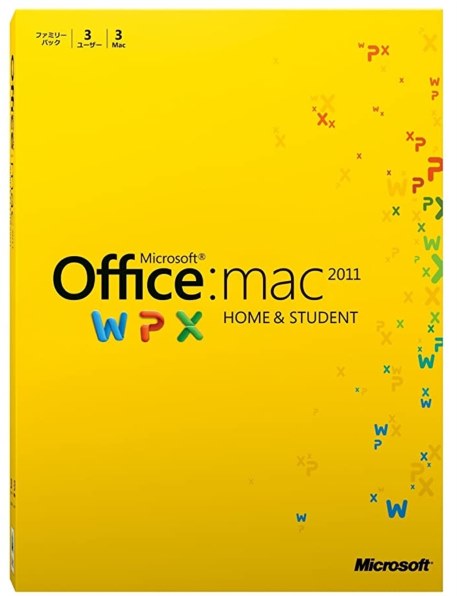 マイクロソフト Office for Mac Home and Student 2011 ファミリー