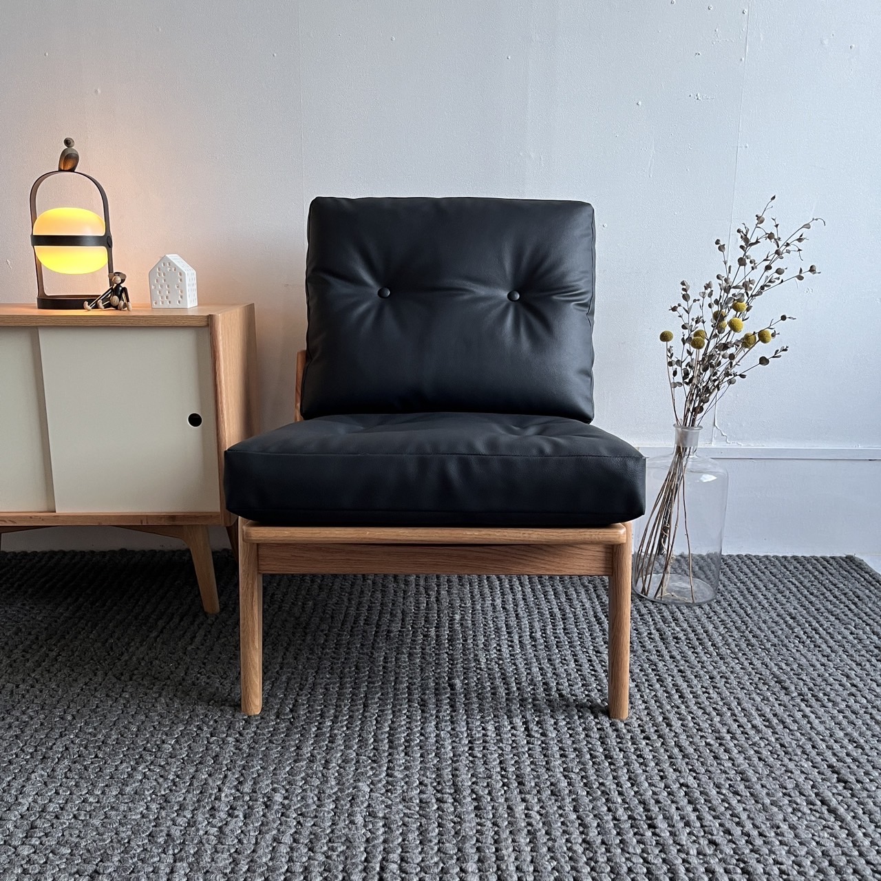 マルニ60 マルニロクマル オークフレーム アームレスチェア 1シーター