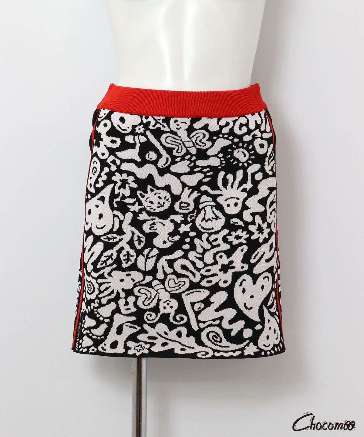 ARCHIVIO×Chocomoo】総柄ニットスカート|アルチビオ-アウトレット