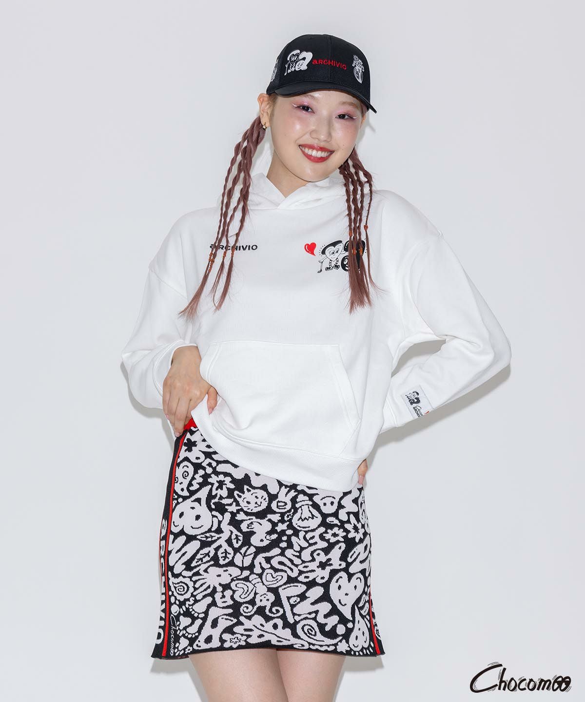 ARCHIVIO×Chocomoo】総柄ニットスカート|アルチビオ-アウトレット
