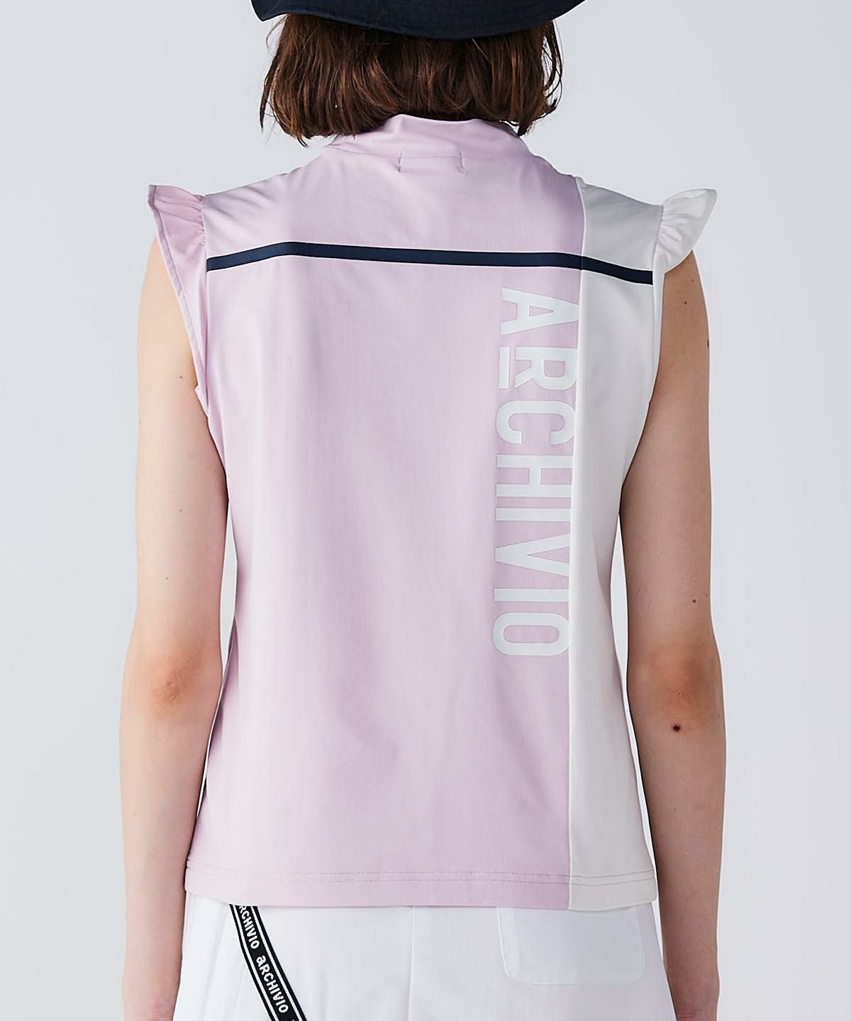 肩フリルUV速乾ノースリトップス|アルチビオ - ゴルフウェアや婦人服通販