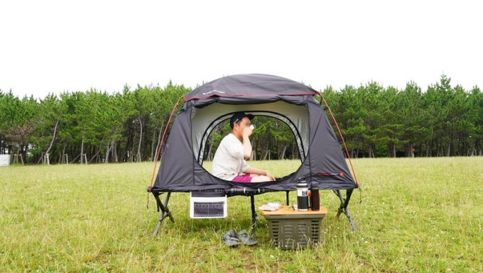 レビュー】地面から45cm浮く超快適テント「ブラックコットテント」が