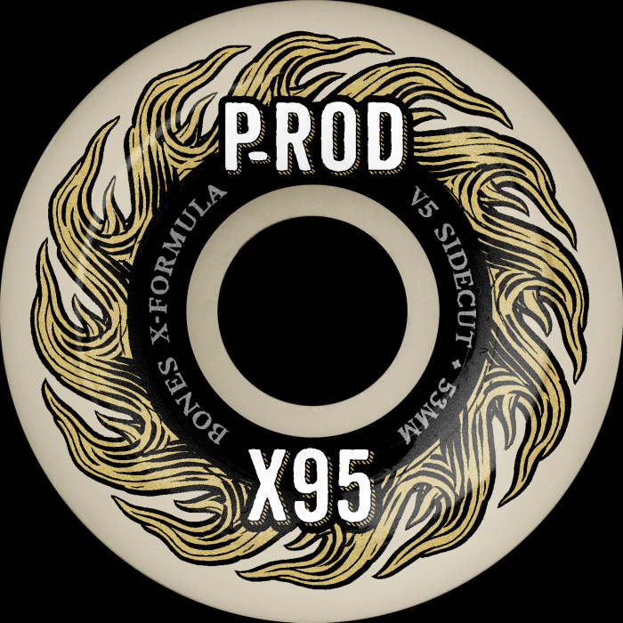 BONES WHEELS X-Formula Skateboard Wheels P-Rod Pro 53mm V5 Sidecut