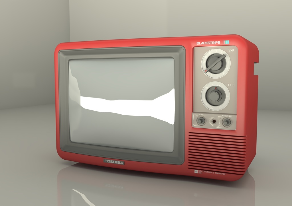 昭和レトロ】東芝14P64 ブラウン管テレビ【3Dデータ】 - teng-vr - BOOTH