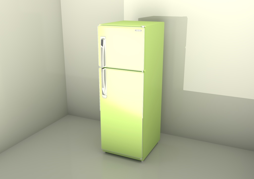 昭和レトロ】東芝GR-215 「クリアーナ北斗星」冷蔵庫【3Dデータ