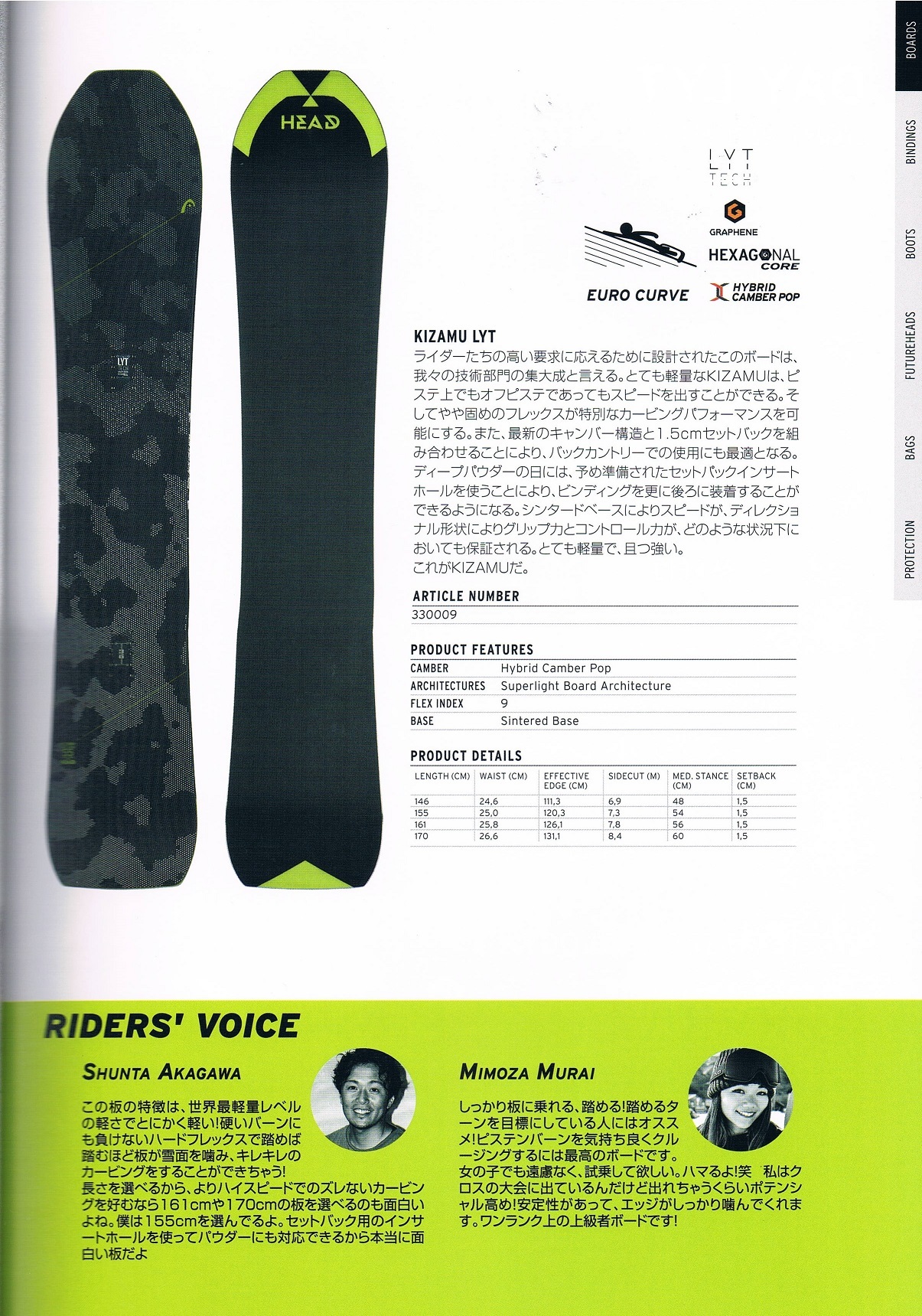 20-21ニューモデル head(ヘッド) KIZAMU LYT | 海底少年カービング