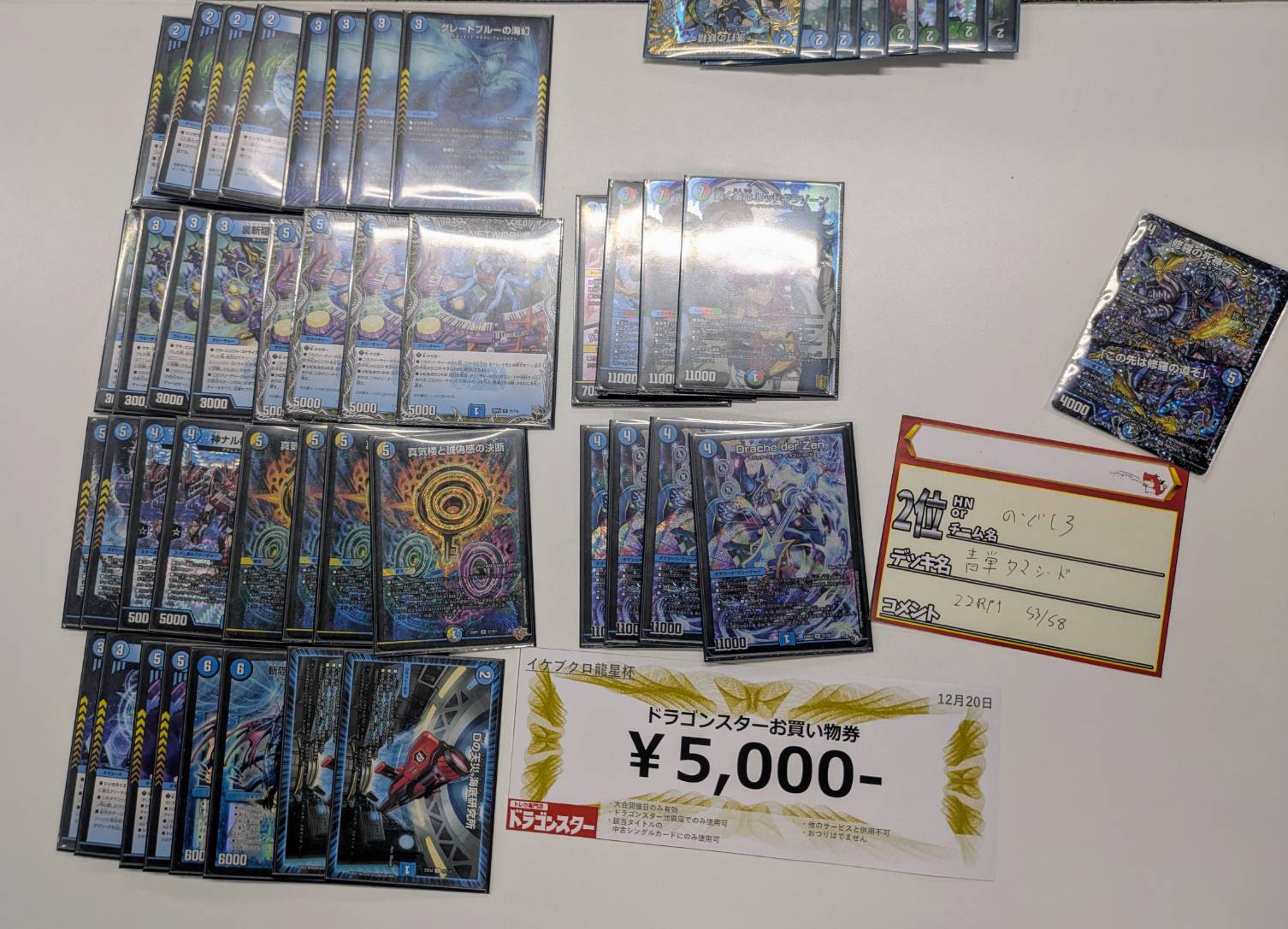 デュエマ オリジナルCS】「ドラスタ池袋カップ(2025/12/20)」結果