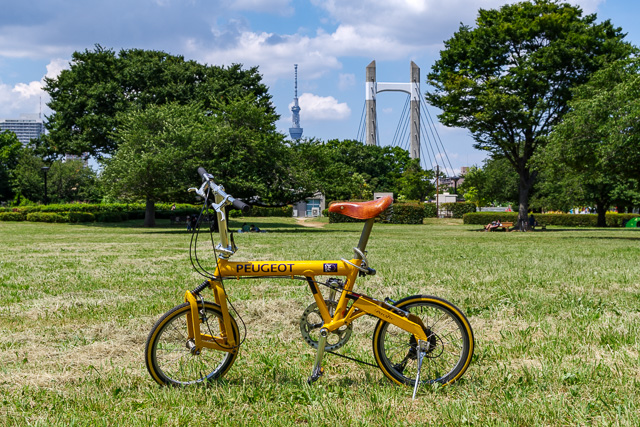 20年もののミニベロ PEUGEOT Pacific-18 に久しぶりに乗ってみた – 酔