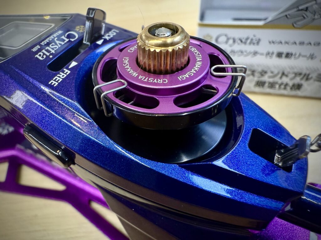 Daiwa クリスタル ワカサギリール 紫