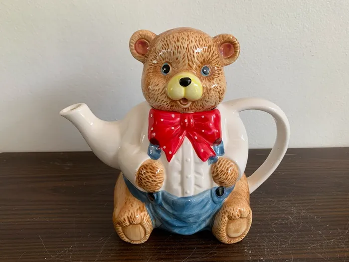 ベルギー 80s クマ 熊 陶器 コーヒーポット ティーポット ヴィンテージ