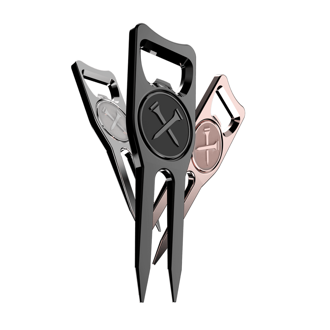 6-in-1 Premium Golf Divot Tool & Ball Marker | Blue Tees Golf