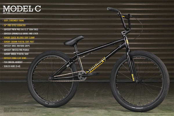 SUNDAY MODEL-C 24インチ / グロスブラック【フルクロモリ】 – BMX