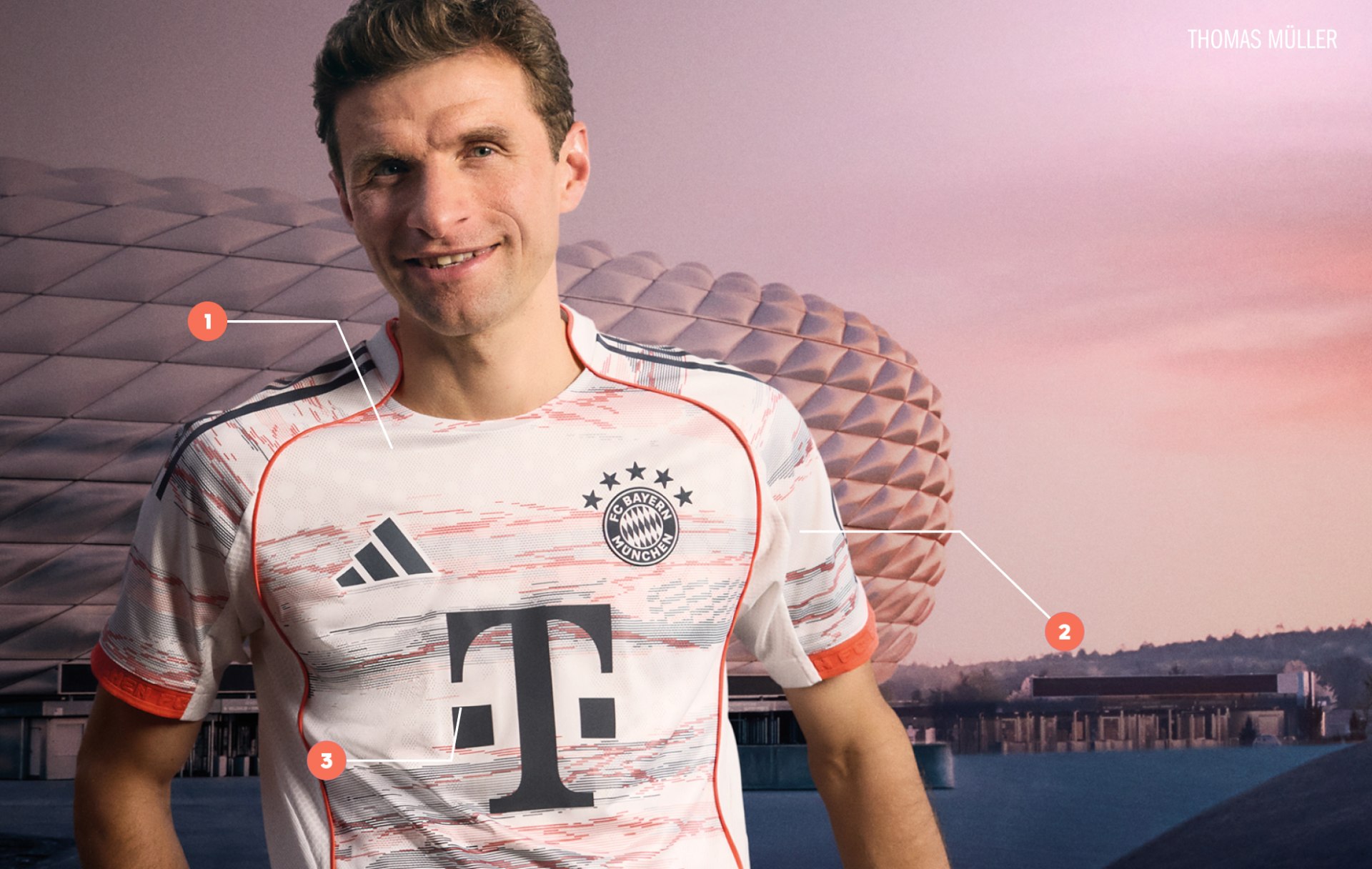 アディダス FCバイエルン 25/26 アウェイユニフォーム - ホワイト