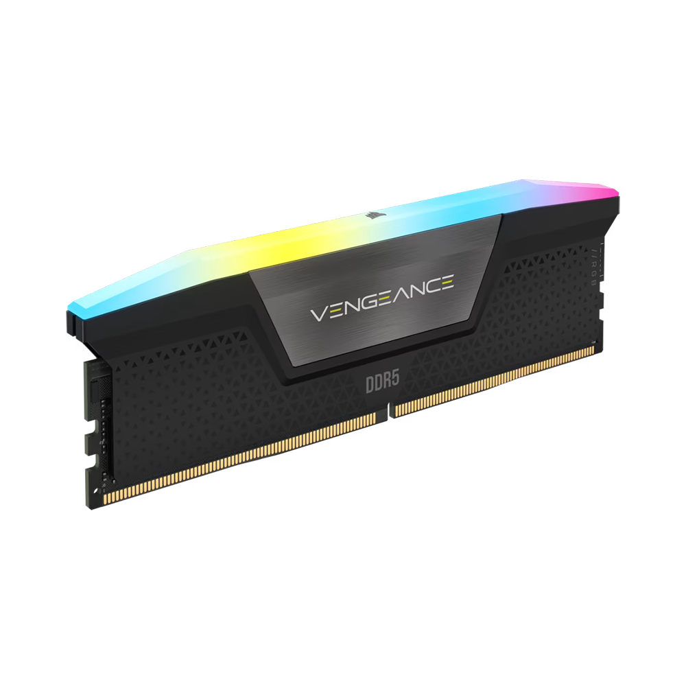 Corsair VENGEANCE RGB 16GB (1x16GB) DDR5 6000mHz Desktop Memory - Blac