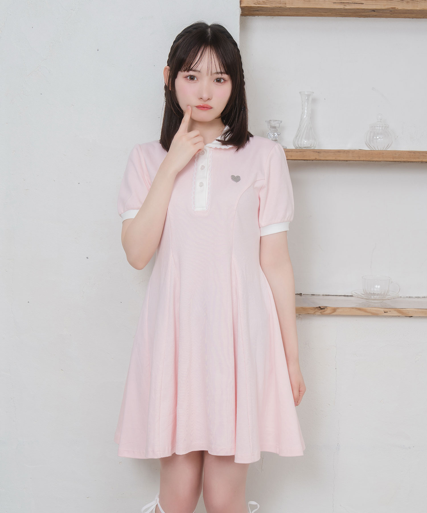 ロゴチャームAラインポロワンピース – BUNNY APARTMENT