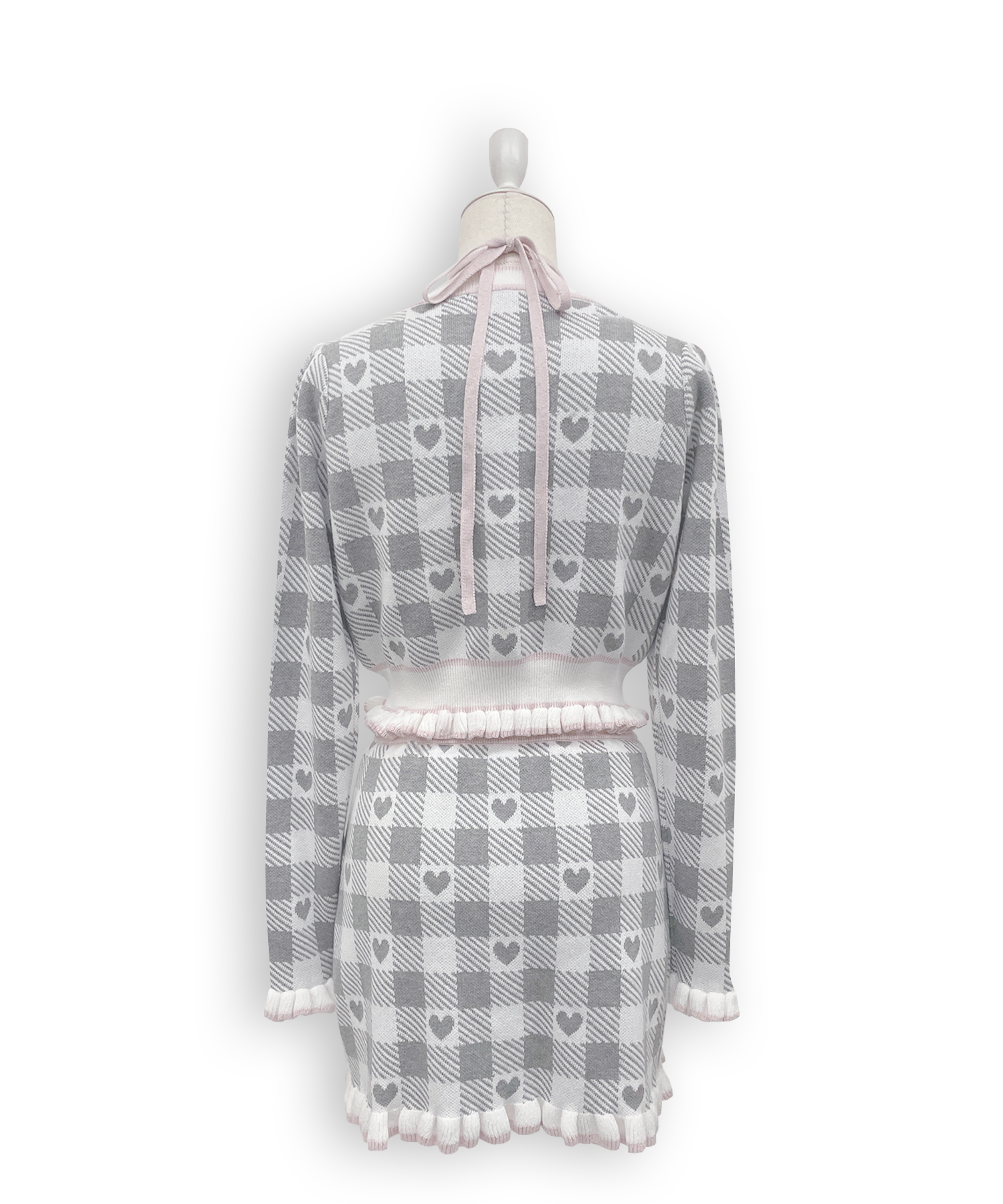 ハートギンガムチェックニットセットアップ – BUNNY APARTMENT