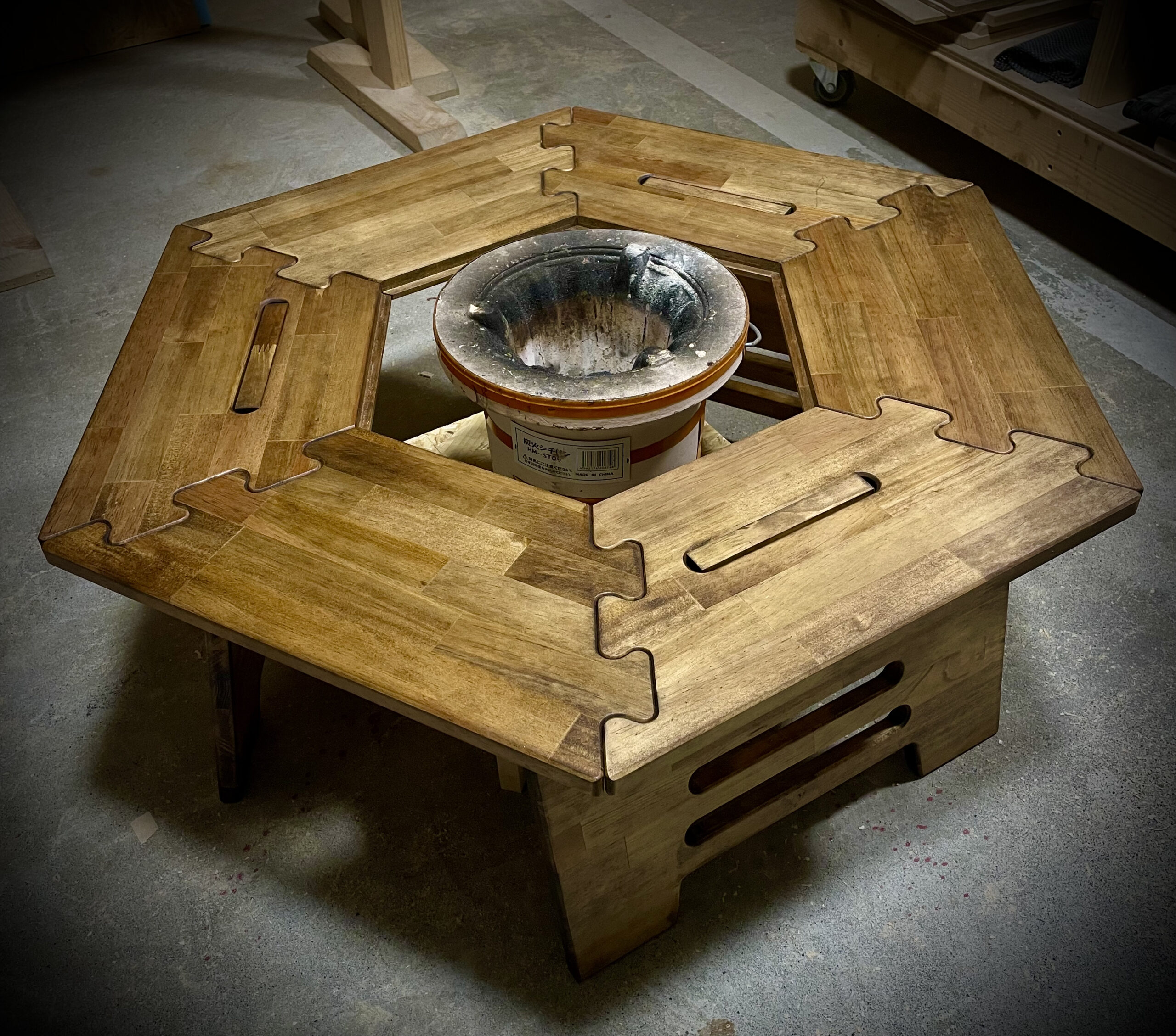 ミニヘキサテーブル | 木工工房 Buru,s factory