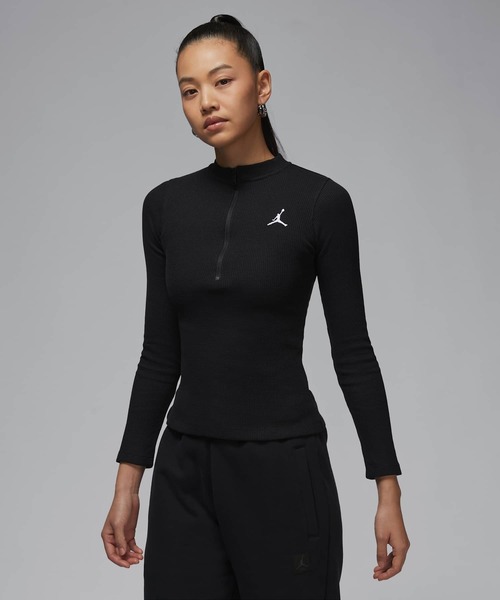 セール】ジョーダン ウィメンズ ロングスリーブ 1/2ジップ ニット