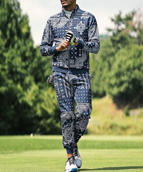 DIVINER GOLF】ゴルフ セットアップ メンズ ペイズリー柄 スタンド
