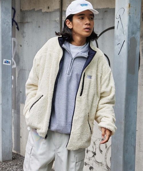 retock's】リバーシブル撥水ナイロン×シャギーフリース ビッグスタンド