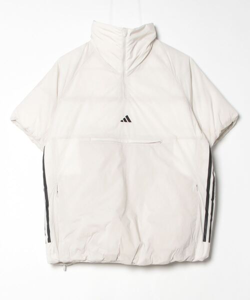adidas（アディダス）の「撥水 アノラック ハイネック 半袖ダウン
