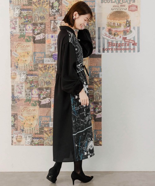 iS ScoLar（イズスカラー）の「551209：天体柄パッチワーク風シャツ