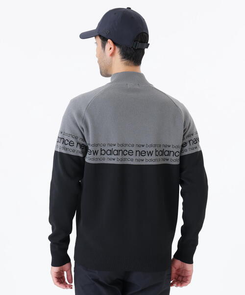 セール】【new balance golf】ロゴライン 軽量 ハーフジップ スタンド