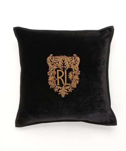 POLO RALPH LAUREN】クッションカバー/ベロア/刺繍/ロゴ/新品 【公式通販】