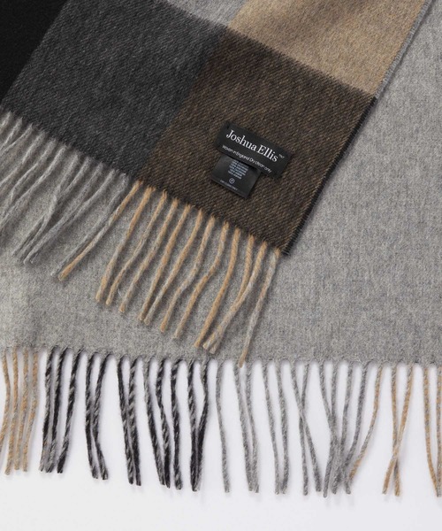 Joshua Ellis PLAID PLAIN STOLE ジョシュアエリス 70×190 カシミヤ