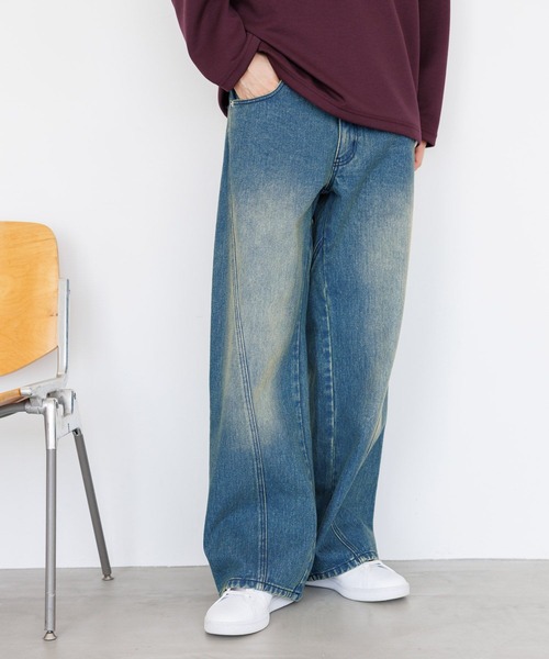 LAKOLE（ラコレ）の「ツイストデザインデニムパンツ/143975（デニム