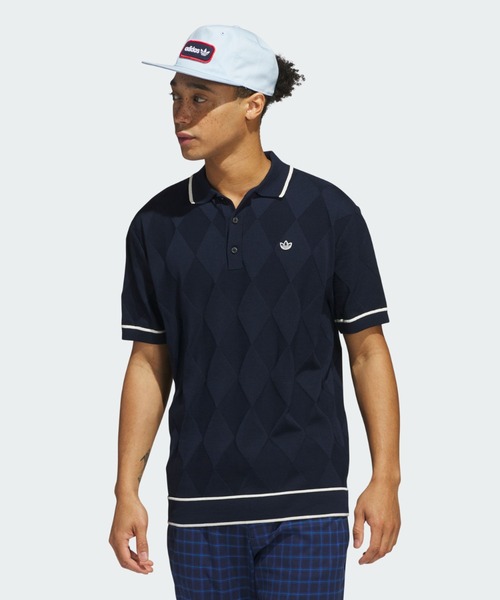 セール】オリジナルスゴルフ アーガイルニット 半袖ポロ【adidas Golf