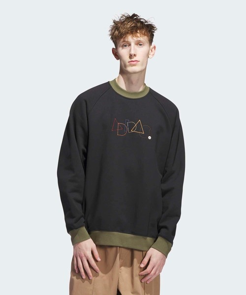 セール】スケートボーディングの刺しゅう入りG クルーネックセーター