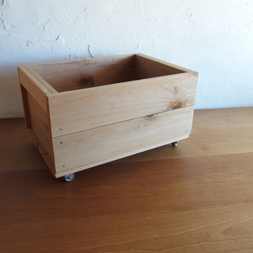 コロ付きりんご木箱 フリーボックス・小物入れ 家具工房つなぎ 通販