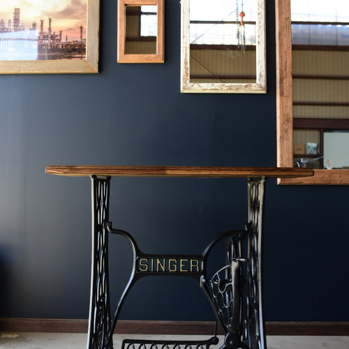 SINGER最も美しい脚 アンティークミシンテーブル デスク サイズ変更可