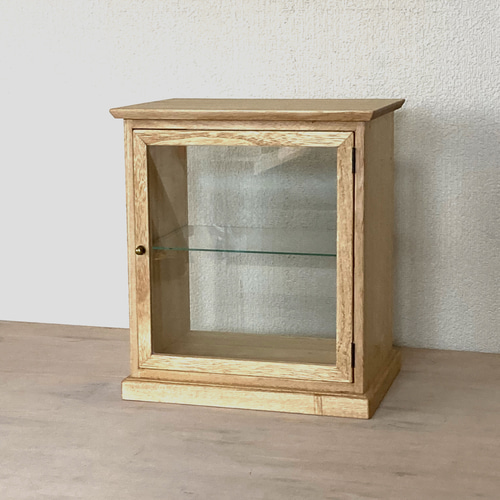 サイズオーダー可］木製ガラスケース 2段 卓上 ショーケース / パン