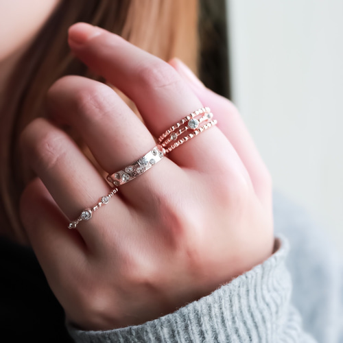 MR85】5本セット トレンド 豪華な重ね付け ピンクゴールド