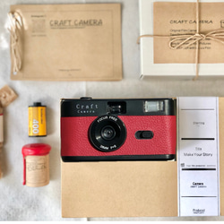 クラフトカメラ SET【フィルムカメラ(カーキ)・ネガフィルムなど8点