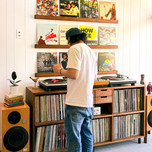 VINTAGE RECORD CHEST レコード大量収納 サイズ変更可能 本棚 レコード